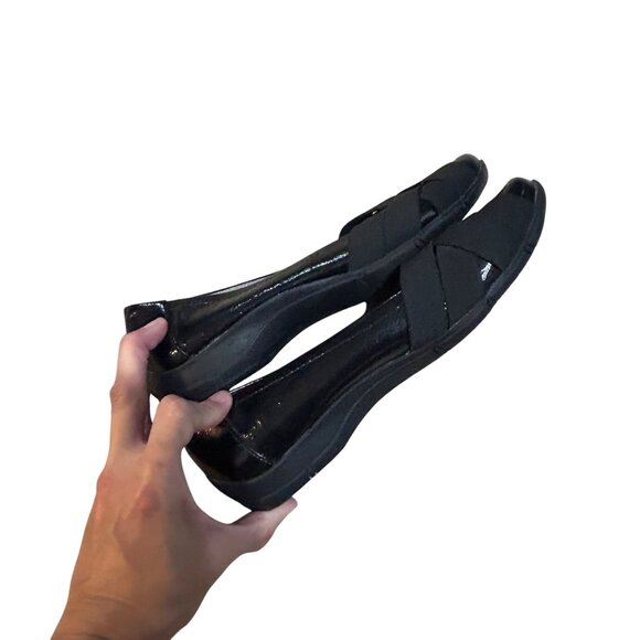 LifeStride Womens Black Patent Slip-On Flats With Elastic Straps 6 LIFE-BLACK-6 - Picture 4 of 7